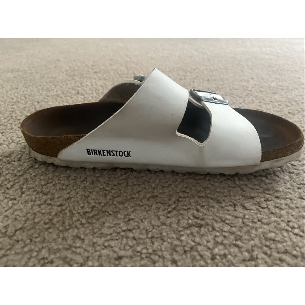 Birkenstock White Women's Arizona Birko-Flor Matte Slip On Sandals Size 40 EU - Picture 7 of 9